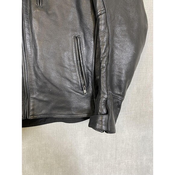 Street & Steel Leather Jacket Mens 2XL Motorcycle Biker Quilted Liner Armor - Picture 5 of 15